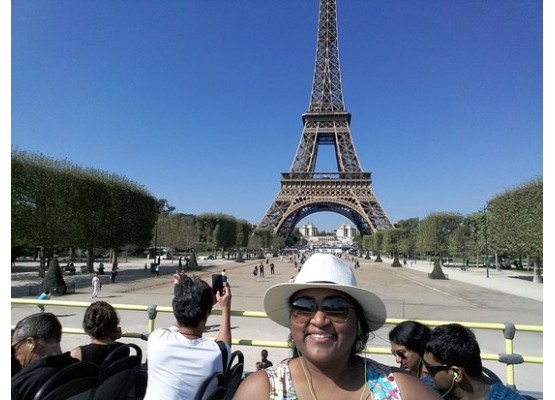 Sightseeing tour of Paris by bus